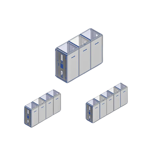 Deconta ECO-LINE personnel airlock system ( Decontamination Shower) with 3/4/5 Chamber collection